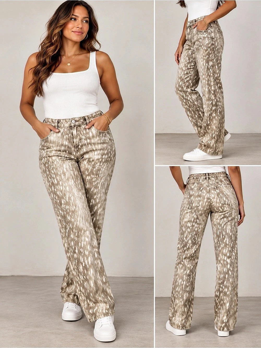 Wild Fable Baby Boot Animal Print Low Rise Flare Jeans Waist 14 NWT